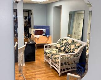 Vtg Beveled Octagonal Mirror!