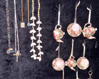 Mini Hanging Teapot Set, Lionel Keychains, Jewelry!