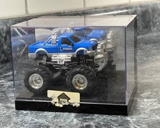 Blue 1/36 Scale RC Monster Truck Power Racing Car w/Case!