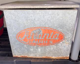 Atlanta Dairies Galvanized Metal Milk Box!