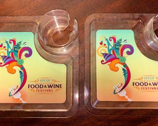 Epcot International Food & Wine Festival Plastic Wine Trays (2)!