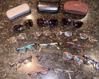 Cafe,  Coach, Ralph Lauren Polo, Tom Ford Italy,  Safilo Elasta, Timmy Ger,  Dockers, Charmart Japan,  Marcolin, Kirkland Signature, Kenneth Cole Italy,  Link Occhial,  Kate Spade,  Lily Pulitzer, Editor by Capris, N Your Face Eyeglasses!