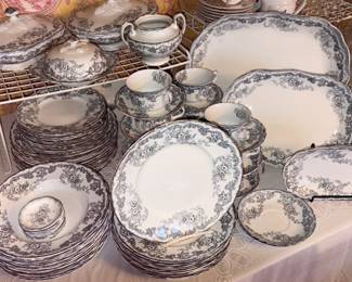 Vtg New Wharf “Harwood” Transferware China Set!