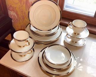 Beautiful Lenox  Hancock Gold Dinnerware Set!