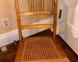 Antique Maple & Cane Sewing Rocker!