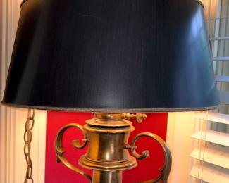 Vtg Brass Stiffel Swag Hanging Lamp!