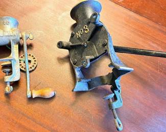 Spong & Co LTD Cast Iron Coffee Grinder No.3  &  LF & Co CLimax #50 Meat Grinder