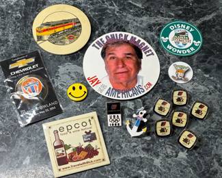 Assorted Lapel Pins & Magnets 