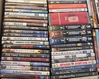Hundreds of DVDs