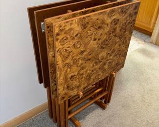 Vintage Burlwood TV Trays