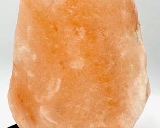 Salt Lamp On Wood Base Lot #: 152