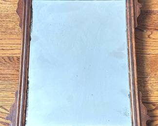 Antique Chippendale Mirror With Eagle Crest & Indonesian Mirror With Candle Holder Lot #: 23