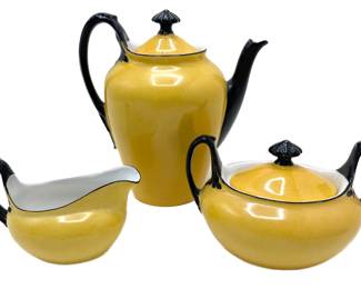 Vintage Phoenix China Chechsolvakian Art Deco Style Teapot, Creamer & Sugar Bowl Lot #: 7