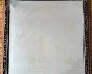 Antique Chinese Carved Wood Frame Wall Mirror Lot #: 24