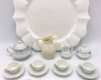 Miniature Childrens Tea Set & Cofermanagh Beller Irish Creamer With Antheor French Plate Lot #: 93