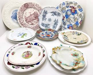 14 Assorted China Plates, Vintage & Modern By Meissen, Wedgwood, Copeland, Hutschenreuther Selb & More Lot #: 95