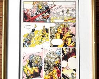 Warriors Of Plasm Original Comic Book Drawing Illustrated By David Lapham Lot #: 57