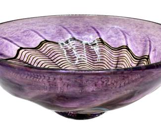 Robert Held (B1943 Canadian) Hand Blown Art Glass Bowl Lot #: 17