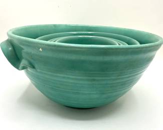 Set 5 Stacking Vintage Ceramic Mixing Bowls Lot #: 54