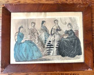 Antique Etching Of Women's Fashion, Charles Dicken's Pickwick Papers Illustration & Robert Anning Bell Print Lot #: 160