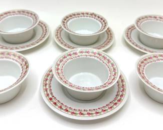Vintage Weimar Porcelain China From Germany: 6 Cups & 4 Saucers Lot #: 125