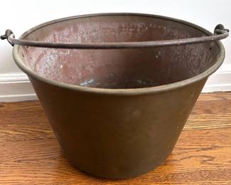 Antique Copper Bucket Pail Lot #: 76