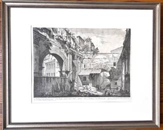 Giovanni Battista Piranesi (B1720 Italian) Etching Of Roman Atrium Of The Portico Of Octavia Lot #: 81