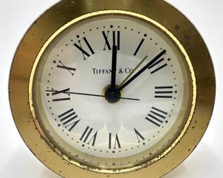 Vintage Tiffany & Co Small Desk Clock, Monogrammed Lot #: 45
