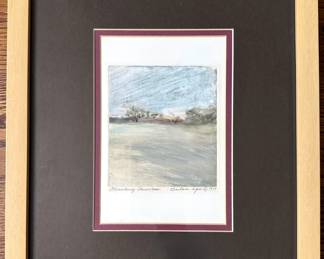 Barbara Apel (1999) Original Monoprint Of Strawberry Point, Massachussets Lot #: 153