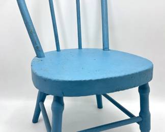 Vintage Wood Doll Chair Lot #: 144