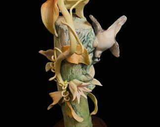 Cybis "Wren and Flowers" Porcelain Figurine