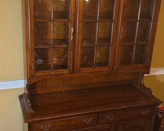 Solid Cherry Wood China Cabinet