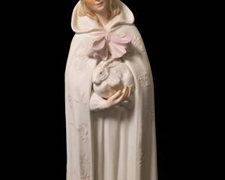 Cybis Porcelain Figurine - Lady with Rabbit