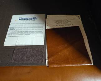 Thomasville Leather Armchair and Ottoman