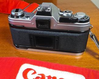 Canon AE-1 Program 35mm SLR Camera with Vivitar 283 Flash and Vivitar 70-210mm f/4 Macro Zoom Lens - 1980 Olympic Winter Games Edition