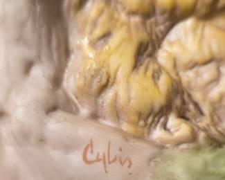 Cybis Porcelain Boy Sleeping on Hay figurine