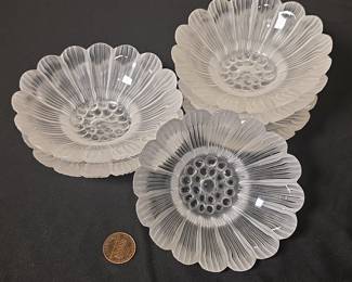 Rene Lalique "Paquerettes" Daisy Bowls (6)