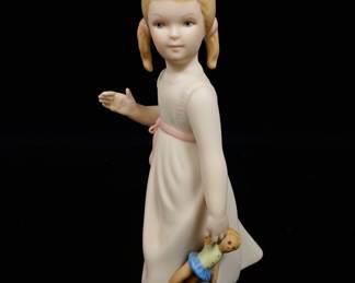 Cybis Porcelain Figurine of a Girl with a Doll