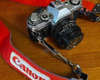 Canon AE-1 Program 35mm SLR Camera with Vivitar 283 Flash and Vivitar 70-210mm f/4 Macro Zoom Lens - 1980 Olympic Winter Games Edition