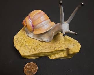 Cybis Porcelain Snail Figurine