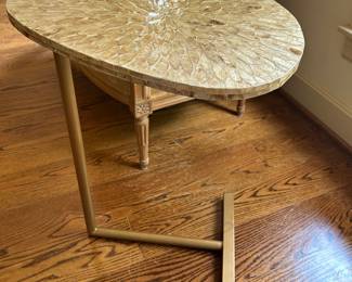 One of 2 matching side tables