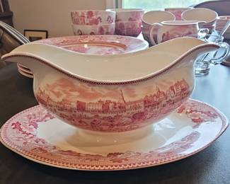 Johnson Bros. Historic America "Am Kai (Levee)" Gravy Boat and Underplate