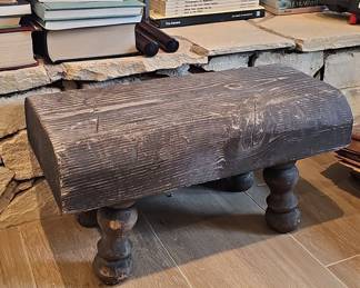 Rustic Log Footstool / Bench