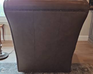 Hancock & Moore Leather Wingback Swivel Chair