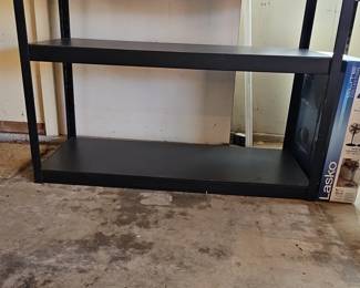 Black Metal 3-Shelf Heavy-Duty Garage Shelving Unit