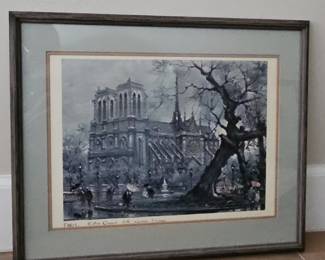 Maurice Legendre Paris Notre Dame le Square Viviani Print