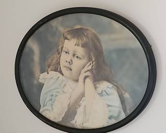 Victorian Oval Portrait of a Young Girl