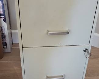 Space Solutions 18" Deep 2-Drawer Pearl White Metal Letter File Cabinet