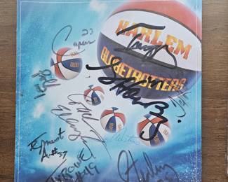 Harlem Globetrotters 1989 World Tour Autographed Poster