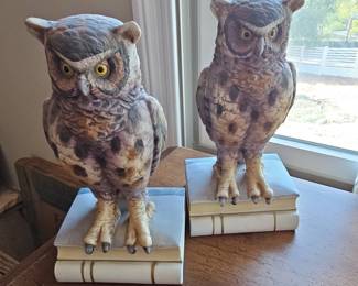 Andrea by Sadek Great Horned Owl Bookends